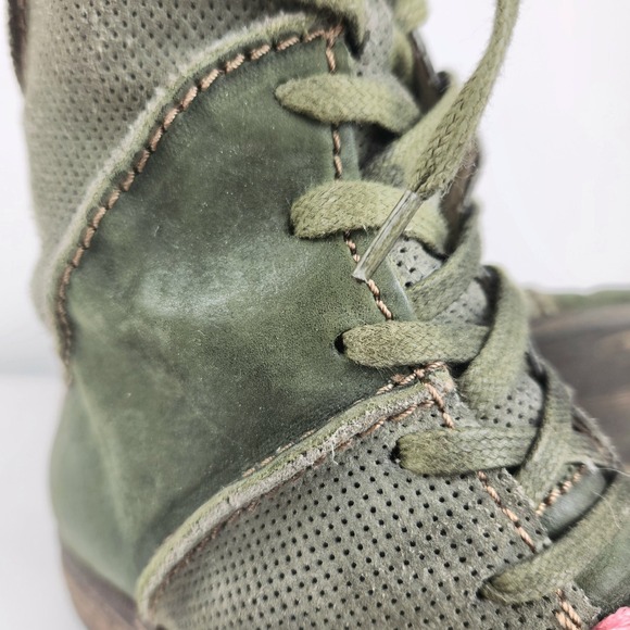 Rovers Womens Boots Green Leather Lace Up Zip Ankle Mid Calf Casual Stylish - Picture 10 of 12